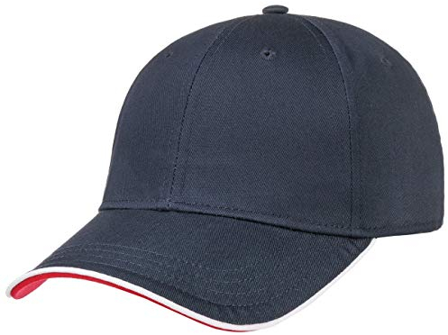 Hutshopping Zoom Piping Sandwich Basecap Cap Baseballcap Curved Brim Kappe Käppi Baseballkappe (One Size - blau)