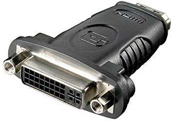 Goobay A 337 (HDMI 19pin F/DVI-D 24+5pin F) 19 Pin HDMI DVI (24+5) - Adaptador para Cable (19 Pin HDMI, DVI (24+5), Hembra/Hembra)