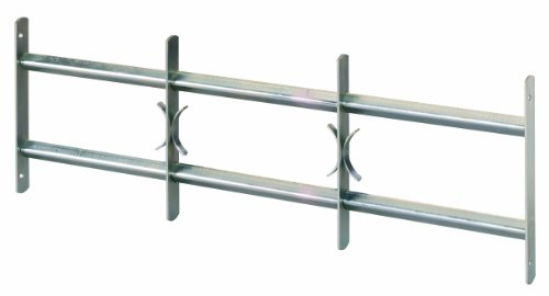 Alberts 553593 Fenstergitter Amsterdam | ausziehbar | galvanisch blau verzinkt | 300 x 700-1050 mm