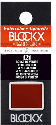 BLOCKX 41121BXC Transparent Aquarelle Extra-fine Rouge de Venise 1/2 godet
