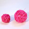 Rattankugeln Sortiert, 3 cm, 4 cm, 7 cm, 10 Stück, Dekokugeln Tischdekoration - pink/Fuchsia
