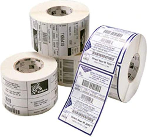 Zebra – DIRECT 2100 – Haftpapier, Gummi Matt liegend perforiert Permanent – Weiß – 25.4 x 31,8 mm 30960 Einheiten (12 Rolle (x) x 2580)