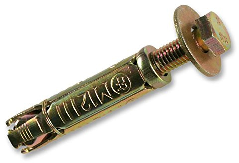 Duratool LB610 M6 x 10mm x 50mm Masonry Anchor Loose Bolts, 10 Pack