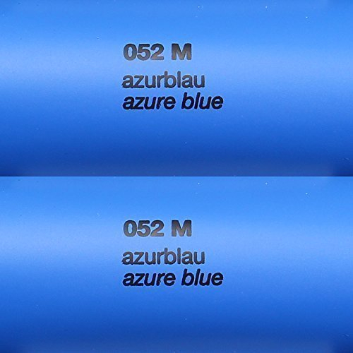 Unbekannt 5,39€/m² Rapid Teck® Matt Folie - 052 Azur Blau - Klebefolie - 5m x 63cm - Folie Matt Plotterfolie - Klebefolie selbstklebend - auch als Moebelfolie - Dekofolientage