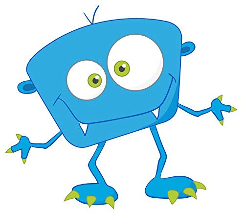Samunshi® Lustiges Monster Aufkleber Sticker Autoaufkleber Scheibenaufkleber - 30x26cm mehrfarbig