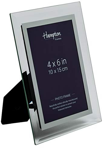 Hampton Frames GTM24046 Cadre photo en verre avec finition miroir 10 x 15 cm