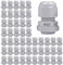 Gebildet Cable Gland, PG7 Plastic IP68 Waterproof Adjustable 3-6.5mm Cable Gland Joint with Gaskets, M12x1.5 Wire Connector, Wire Protector (Pack of 50, White)