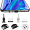 GOLRISEN 2 Paar Staubschutz USB C Staubstecker Handy Anti Staub Stecker Aluminium Staubstöpsel USB C Staubschutzkappe Typ C Schutzkappe mit Staubschutz Stöpsel Kopfhörer für Smartphone Schwarz Silber