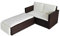 EVRE Lovebed 2 Seat Rattan Garden Furniture Patio Outdoor Sofa Set Daybed Sun Lounger with Cushions and Adjustable Footstool for Balconies Patios Conversation (Brown)