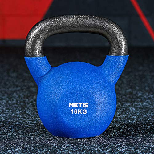 METIS Neopren Kettlebell - von 4kg bis zu 20kg | Training für Zuhause & Fitness verbessern | Gewichte Werden separat verkauft oder als komplettes Set