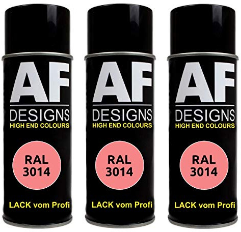 Alex Flittner Designs 3x RAL Lackspray Autolack Buntlack Spraydose RAL3014 ALTROSA seidenmatt