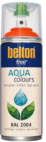 belton free Wasserlack RAL 2004 reinorange, hochglänzend, 400 ml - Geruchsneutral