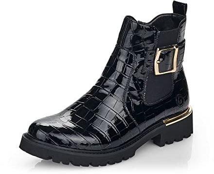 Remonte D8684, Stivali Chelsea Donna, Nero 02, 43 EU