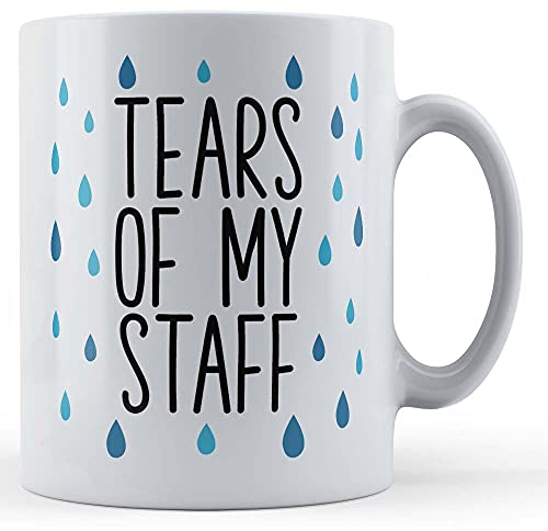 Funny Mug Tears of My Staff – Boss Geschenkbecher, Keramik, 300 ml
