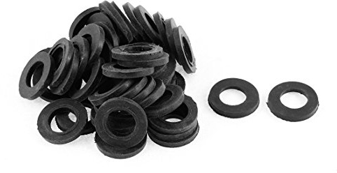 Ruilogod Gummi-Wasserzähler-Dichtung 25 x 14mm Durchmesser 50Pcs Schwarz