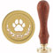 craspire Hundepfote Wachssiegel Stempel Kranz Wachsstempel 30 mm/1.18 Zoll Abnehmbarer Messingkopf Siegelstempel Mit Holzgriff Für Einladungen, Umschläge, Karten, Geschenke, Scrapbooking-Dekoration