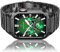 Amznew Correa de acero inoxidable para Apple Watch con funda compatible con Apple Watch 8/7/6/5/4/SE(41/40mm), correas de metal iWatch y funda protectora para hombre ，Gris espacial