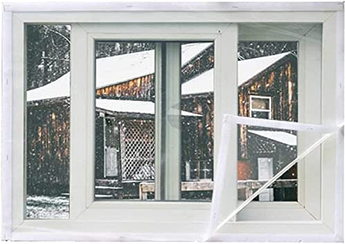 YOEBI Thermofolie Fenster Gegen Kälte,PVC Fenster Isolierung Fenster Isolierung,Kälteschutzfolie Fenster,Transparent Isolierfolie Für Kälteschutz,Skalierbar,Schlagfrei,1.5 * 2.2m