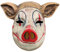 Yearsahrk Máscara de cerdo para Halloween, espeluznante, payaso, terror, sierra, cerdo, animal, máscara de látex, disfraz de Halloween, cosplay, accesorios de fiesta