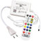 LED ATOMANT Controlador WiFi para Tira LED RGB 220V, Regulador de intensidad con mando a distancia IR, Compatible con Smart Life, Tuya, Alexa y Google Assistant