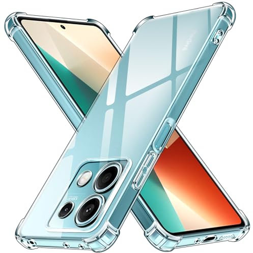 iVoler Cover per Xiaomi Redmi Note 13 5G (Non per Redmi Note 13 4G), Custodia Trasparente per Assorbimento degli Urti con Paraurti in TPU Morbido, Sottile Morbida in Silicone TPU Protettiva Case