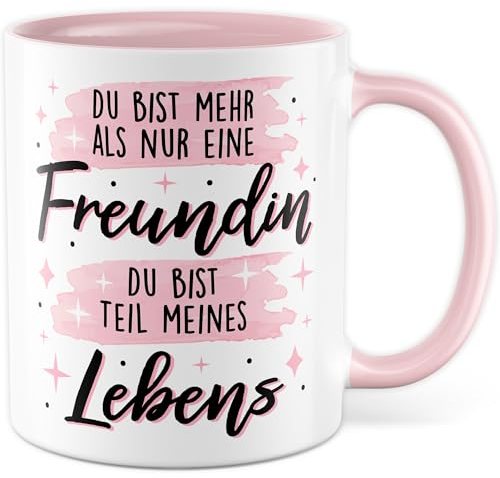 Freundin Tasse Geschenk Nicht nur Freundin - Teil meines Lebens, Kaffeetasse BFF Freundschaft Beste Freundinnen Geschenkidee Geburtstag für Freund Geschenke für Frauen (Nicht personaliseit)