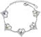 lorajewel Personalisiertes Damenarmband mit Geburtsstein Name Herz-Armband Silber Geschenk für Muttertag Valentinstag Weihnachten (silber-5 name)