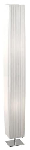 Globo Stehleuchte Standleuchte Stehlampe Standlampe, Metall Chrom Textil, 2x E27, L x B x H 14 x 14 x 19 cm