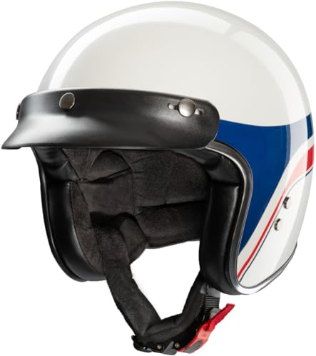 Redbike RB-803 Silverstone Jethelm, weiß/blau/rot, M (57/58)