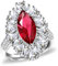 Uloveido Bague de cocktail tendance en forme de cœur/marquise/nœud/rond réglable en oxyde de zirconium pour femme, adjustable, Cristal Métal non précieux Cristal, Zircone cubique
