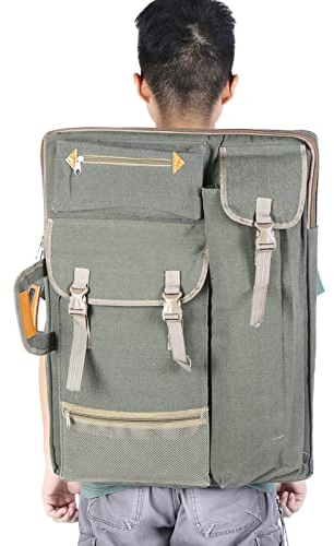 Canva Multifunktionale Große Kunsttasche, Wasserdicht, Tasche für Skizzentafeln, Künstlerbedarf, 66 X 50 cm (Aschgrau)