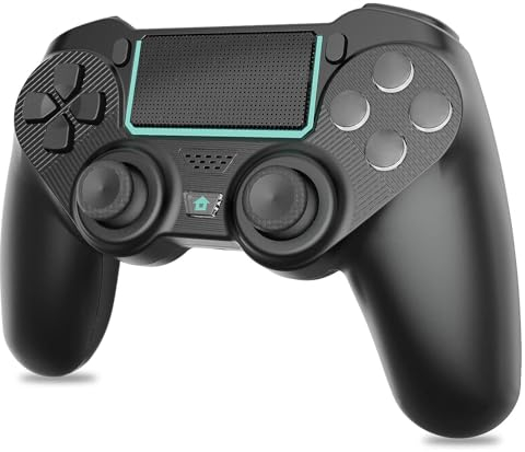 Vinkarpe Controller per ps4, Wireless Joystick Gamepad Compatibile per PS4/Pro/Slim/PC con Touch Panel/Doppia Vibrazione/6-Axis/3.5mm Jack Audio