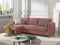 Lisa Design - Canapé d'angle Convertible avec Coffre - Angle Gauche - Brooke en Velours - Canapé Lit - Sofa Rose 4 Places - Salon