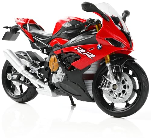Risopen 1:12 Motorrad Modell Kompatible für BMW S1000RR Legierung Diecast Motorrad Modell Spielzeug Mini Moto Geschenk (rot)
