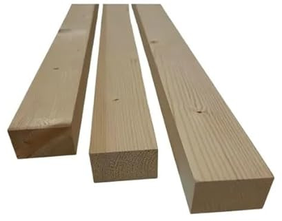 Zaunpfosten Zaun Pfosten Pfahl Holz Kantholz Vierkant Fichte Holzpfosten 4x7cm (1, 1,5m)