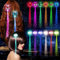 Bowasin 12 stück LED Blinkendes Haargeflecht,LED-Haarschmuck,Mitgebsel Kindergeburtstag,Haarsträhnen Bunte Einklipsen,Schmetterling Haarklammer für Led Haarreif Neon Party Geschenke in the Dark