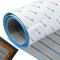 Abahub EVA Foam Boat Decking 48''x16.8'' Self-Adhesive Faux Teak Marine Flooring Sheet Traction Pad for Boats Surfboard, Gray with Blue Seam Lines