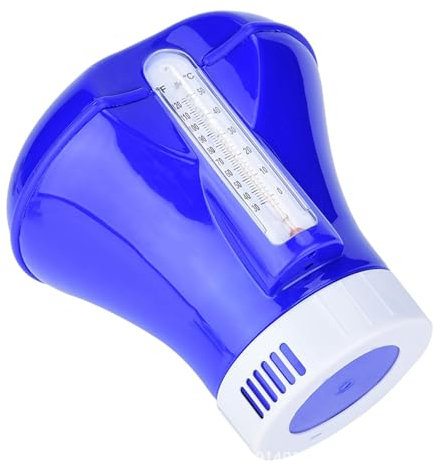 Flotador De Cloro para Piscinas,Flotador De Cloro para Piscinas Pequeñas | Flotador para tabletas de Piscina Termómetros incorporados | Dispensador Ajustable para Spas Y Piscinas Personales,