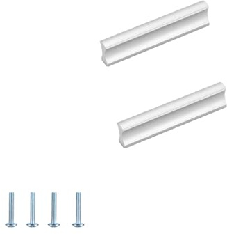 SZLXJMFL Schrankgriffe Silber, 2 Stück Möbelgriffe Aluminiumlegierung | Farbe: Aluminium Schubladengriffe Lochabstand: 64-192 mm Türgrifff Eloxierte Griffe Küchengriffe 64mm/2.5in