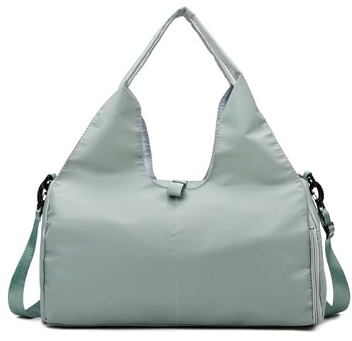 CCAIPU Sporttasche, Wasserdicht Yogatasche Turnbeutel mit Schuhe Fach und nass Tasche für Yoga-Matten & Yoga-Zubehör große Kapazität Tote für Frauen (Grün)