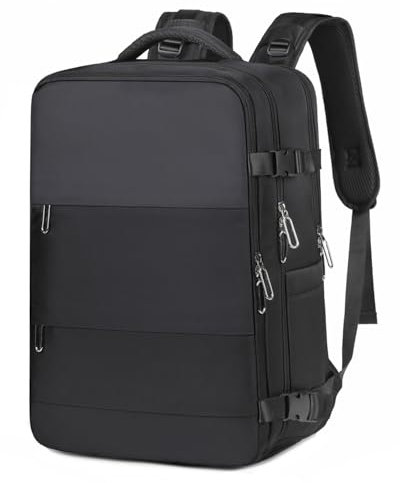 awoawo Handgepäck Rucksack Flugzeug, 35L Groß Reiserucksack Herren Damen Kofferrucksack, Wasserdicht Reisetasche für 16 Zoll Laptop, Travel Backpack für Reise Geschäftsreise Business Wandern Weekend