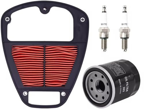 filtro aria moto Per Kawasaki Per VN900 Per Vulcan Per Classic LT Per Custom 2006-2023 Filtro aria e filtro olio per moto e candela Filtro aspirazione aria(1 Whole Set)
