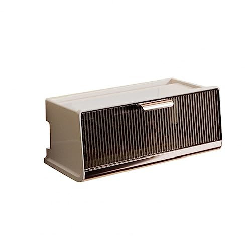 Zhaoj24-05 Aufbewahrungsbox für Kabel Router-Aufbewahrungsbox, Wandmontage, transparent, WLAN, drahtloses Netzwerk, Anschlussdose, Set-Top-Box, Draht-Plug-in-Board-Rack for Zuhause Kabelbox(Beige,L)