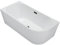 Balneo - Freistehende Badewanne - Eckbadewanne AVOLA - Acryl mit Stahlgestell - 6 Stabilisatorfüße - Überlauf und Klickverschluss - Modernes Design - links - Schwarz - 170x80cm