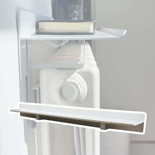 White Radiator Shelf Cover Slimline Shelf for Extra Long Radiators 180CM Length Fits 200 180 160 140 120 100 80 60 40 CM Radiators Rectangular Design