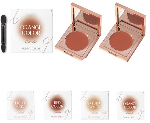 Correttore Contorno Occhi In Argilla Colorata, Correttore Contorno Occhi Idratante Impermeabile, Correttore Contorno Occhi In Argilla Colorata Per Coprire Le Occhiaie (colore arancione)