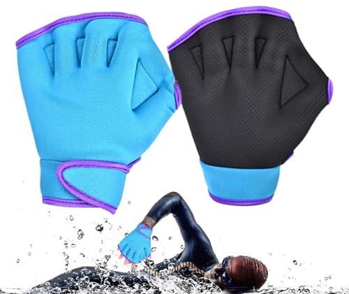Gants résistants à la natation, gants de natation pour femmes, gants de natation aquatiques Webbbed | Entraînement de natation Mittens en caoutchouc, sans équipement de plongée pour aider à la paire