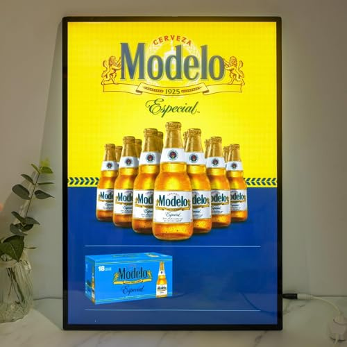 Cadre lumineux for affiche de cinéma rétroéclairé, cadre en verre trempé, cadre LED ultra-fin et lumineux à montage mural, cadre LED personnalisé, for restaurant, café(A3)
