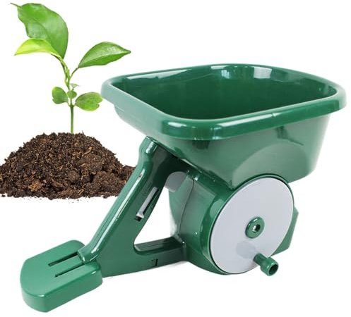 Missmisq Streuer Für Rasen - Garten-Handspritze 3 Liter,Rasendünger-Streugerät Als Breitwurfwerkzeug | Für Die Bereiche Pflanzung, Instandhaltung, Aussaat, Schneeschmelze, Mist, Garten, Hof Und Rasen