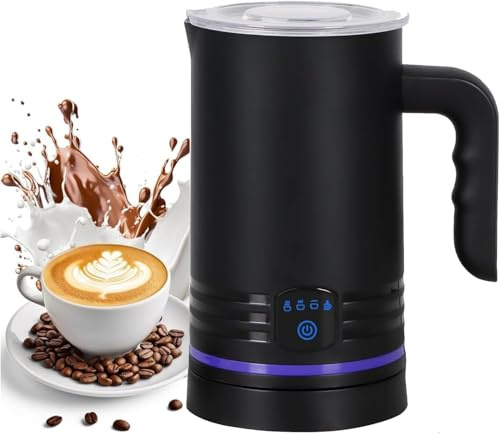 Automatic Milk Frothers, Hot Chocolate Velvetiser, 450ml Milk Steamer | 4-in-1 Automatic Milk Steamer and Frother, Warm and Cold Milk Foam for Cappuccino, Latte, Mocha, Macchiato, Milk Warmer